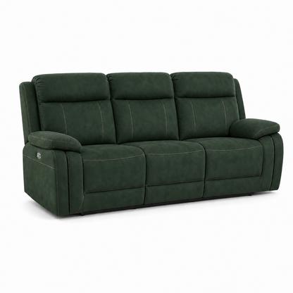 Torrent Recliner 3 seater green 02 white