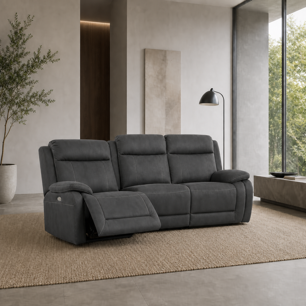 Torrent Recliner 3 seater grey 01 main