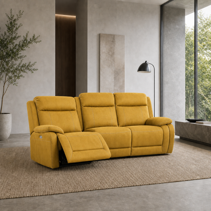 Torrent Recliner 3 seater yellow 01 main
