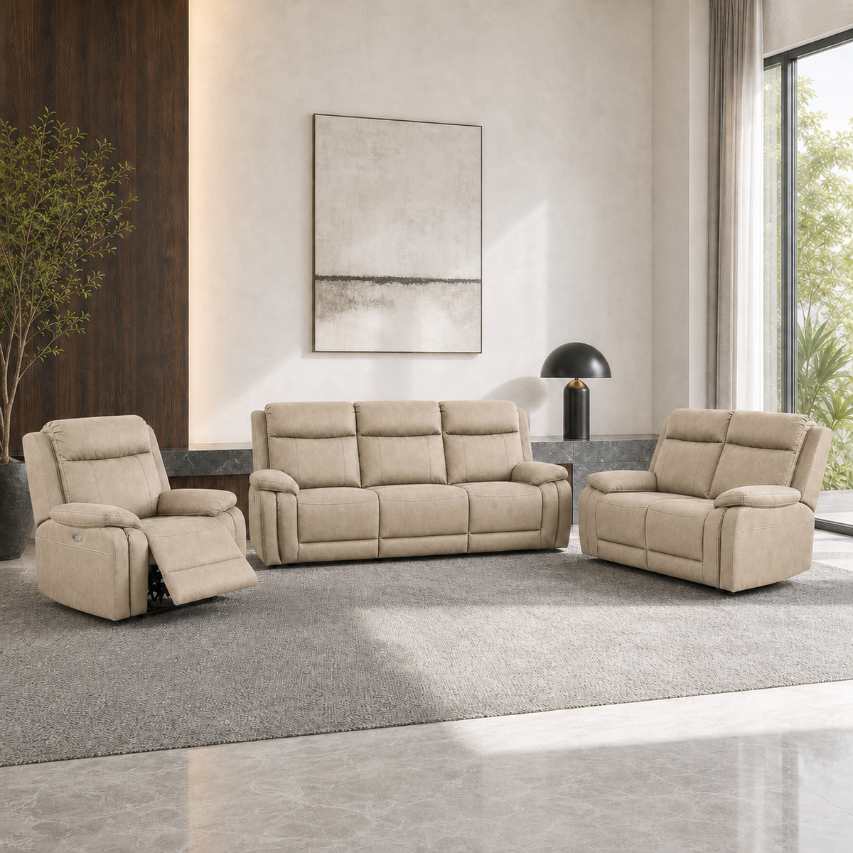 Torrent Recliner 3+2+1 full set beige 01 main