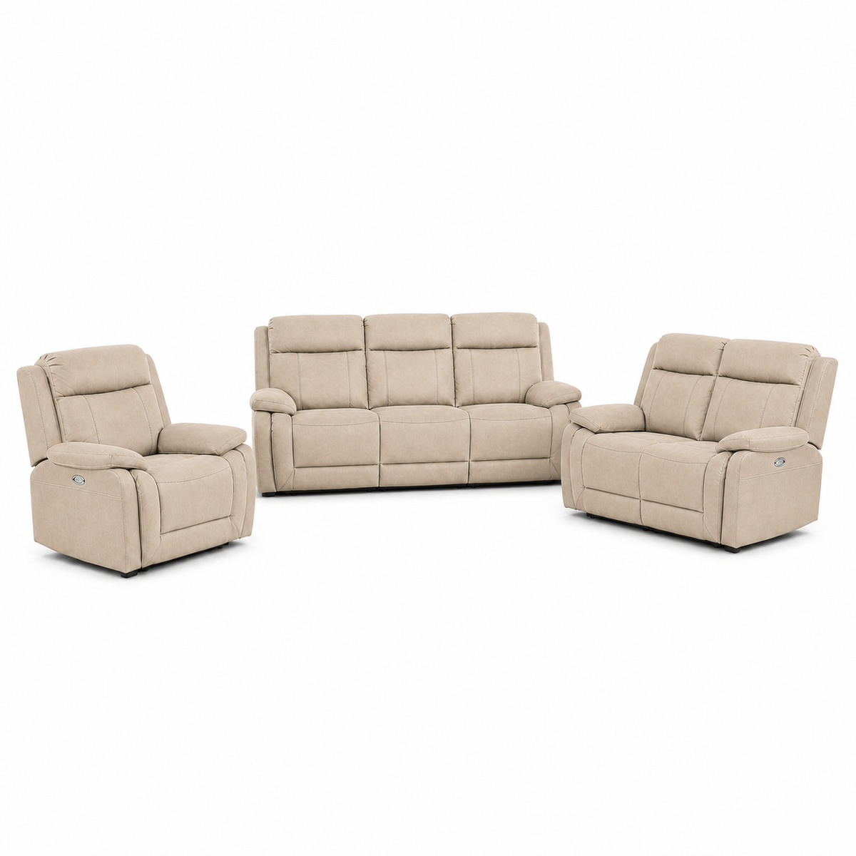 Torrent Recliner 3+2+1 full set beige 02 white