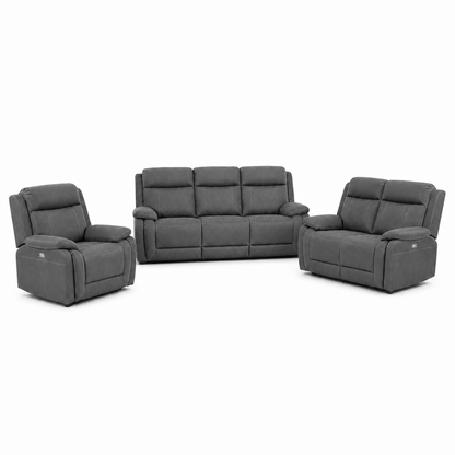 Torrent Recliner 3+2+1 full set grey 02 white