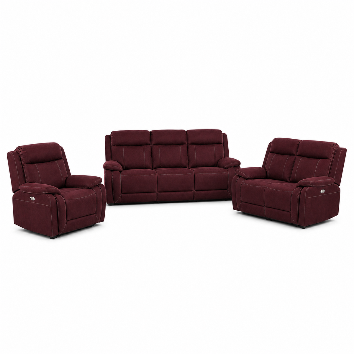Torrent Recliner 3+2+1 full set red 02 white