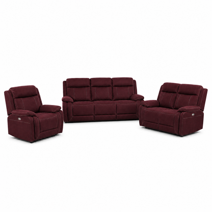 Torrent Recliner 3+2+1 full set red 02 white