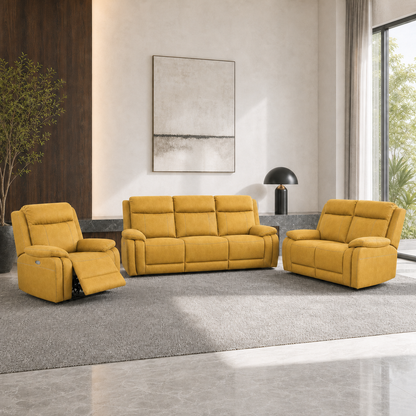 Torrent Recliner 3+2+1 full set yellow 01 main