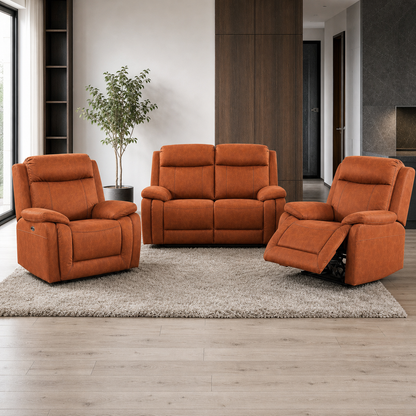 Torrent Recliner upholstery and reclining detail