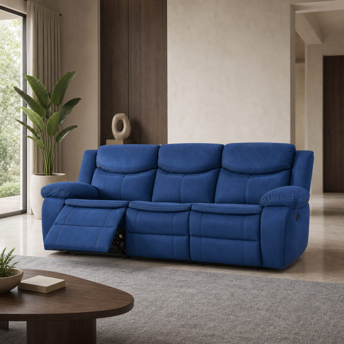 Tranquil Recliner 3 seater blue 01 main