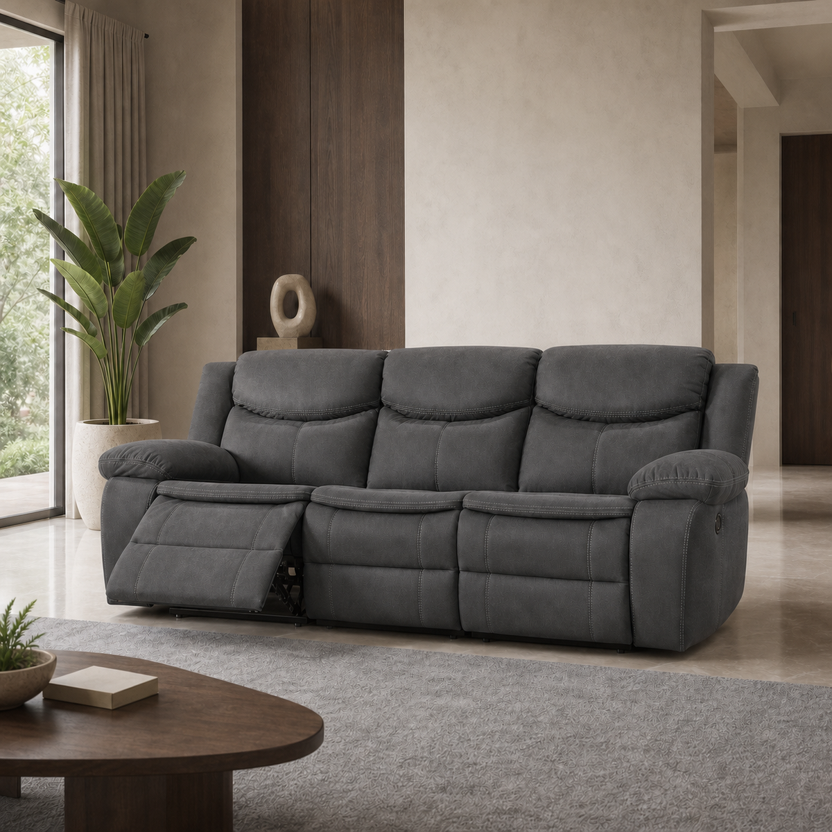 Tranquil Recliner 3 seater grey 01 main