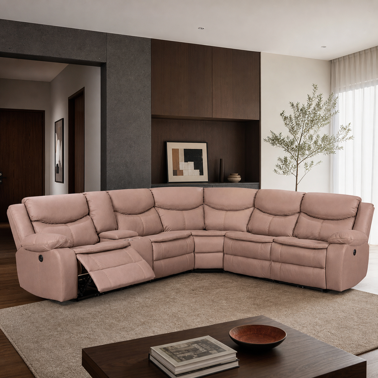 Tranquil Recliner complete configuration in an editorial living room