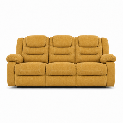 Traverse Recliner 3 seater yellow 02 white
