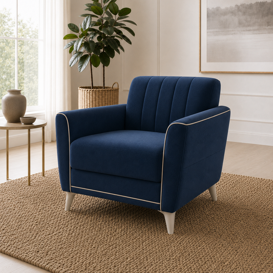 Treat 3+2+1 Sofa Set, 1 seater, blue, detail view