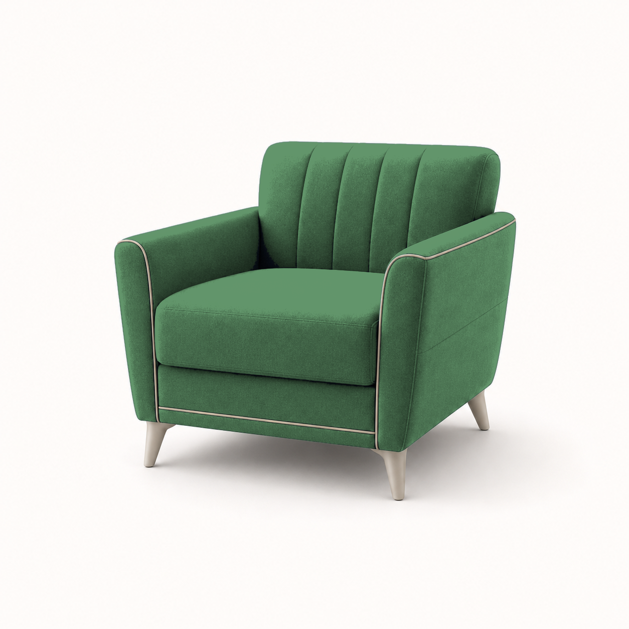 Treat 3+2+1 Sofa Set, 1 seater, green, studio view