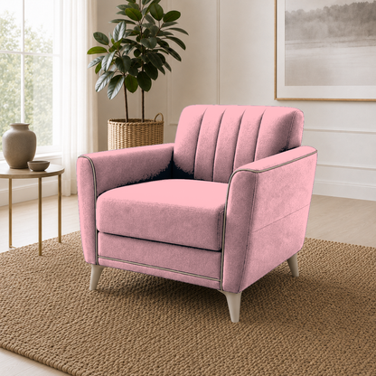 Treat 3+2+1 Sofa Set, 1 seater, pink, detail view