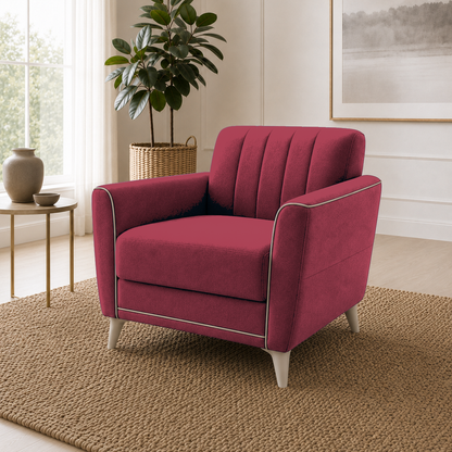 Treat 3+2+1 Sofa Set, 1 seater, red, detail view