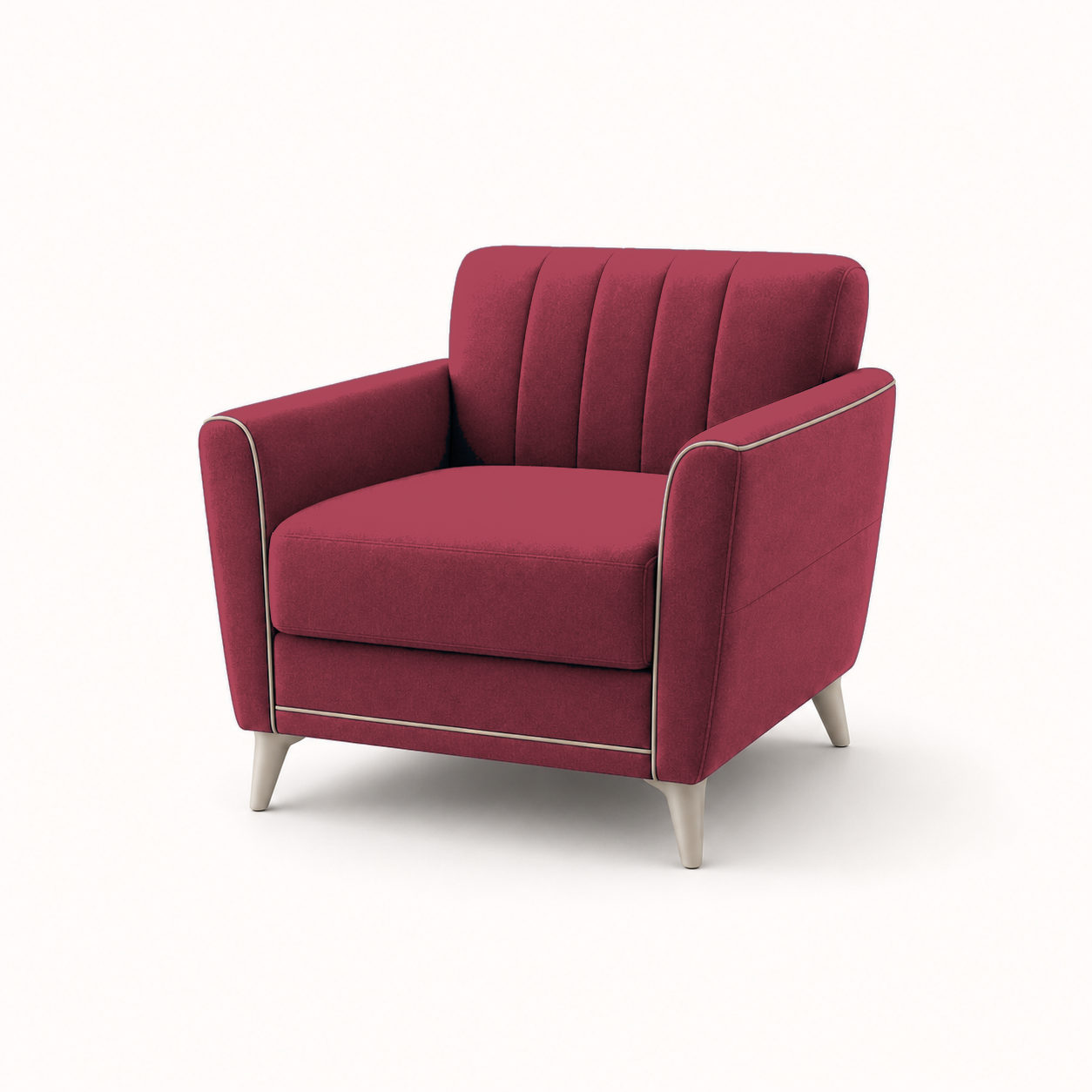 Treat 3+2+1 Sofa Set, 1 seater, red, studio view