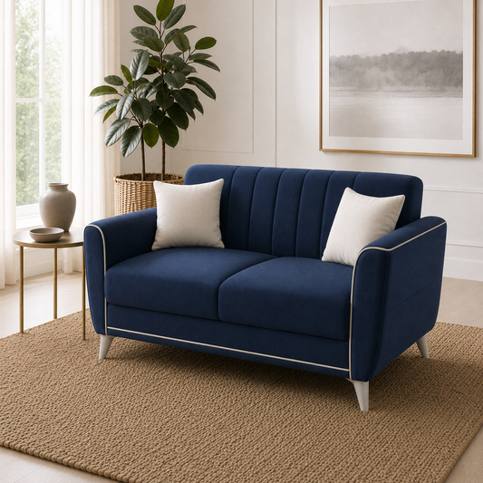 Treat 3+2+1 Sofa Set, 2 seater, blue, detail view