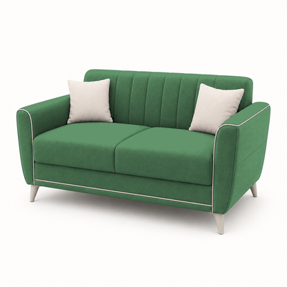 Treat 3+2+1 Sofa Set, 2 seater, green, studio view
