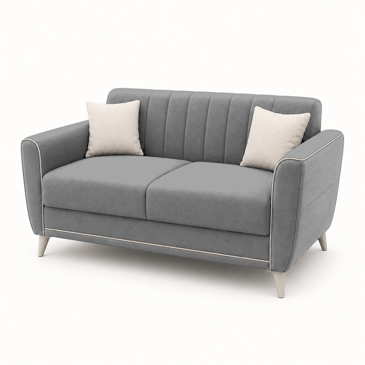 Treat 3+2+1 Sofa Set, 2 seater, grey, studio view