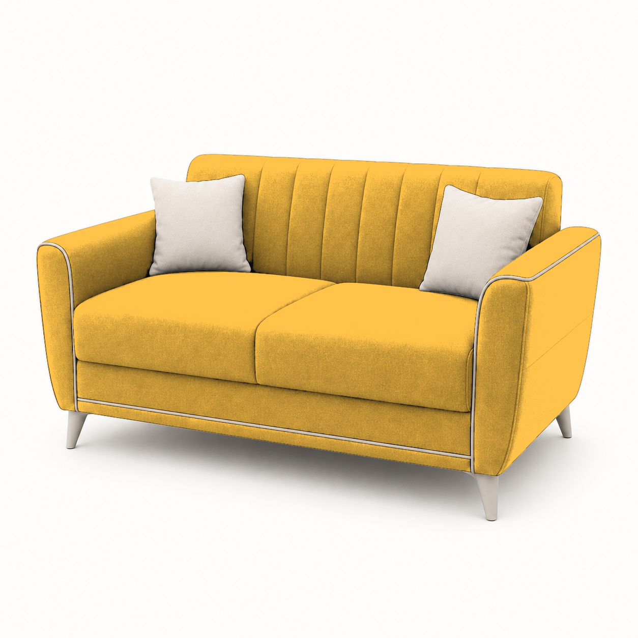 Treat 3+2+1 Sofa Set, 2 seater, yellow, studio view