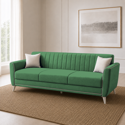 Treat 3+2+1 Sofa Set, 3 seater, green, detail view