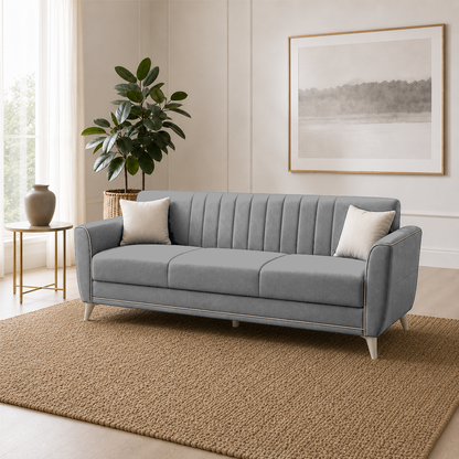 Treat 3+2+1 Sofa Set, 3 seater, grey, room view