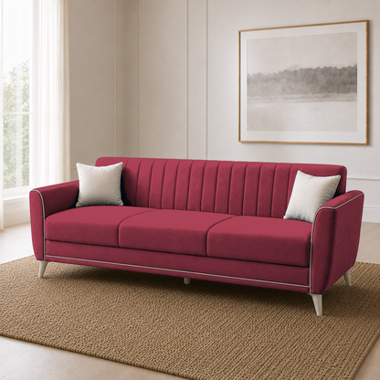 Treat 3+2+1 Sofa Set, 3 seater, red, detail view