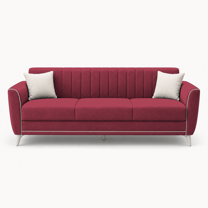 Treat 3+2+1 Sofa Set, 3 seater, red, studio view