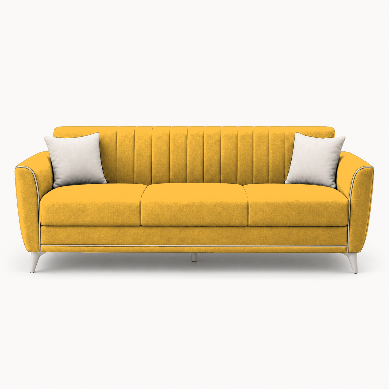 Treat 3+2+1 Sofa Set, 3 seater, yellow, studio view