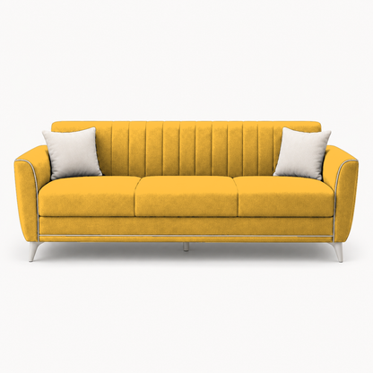 Treat 3+2+1 Sofa Set, 3 seater, yellow, studio view