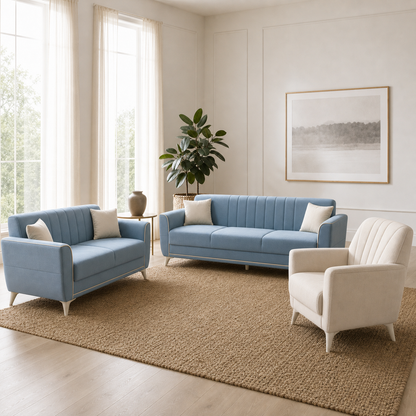 Treat - 3+2+1 Sofa Set, complete 3+2+1 sofa set in an editorial living room