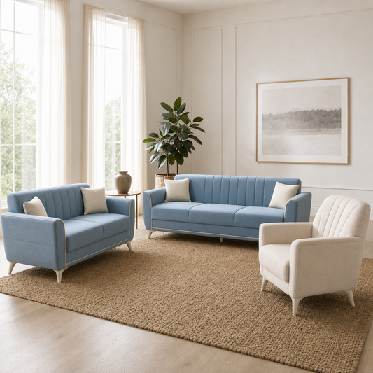 Treat - 3+2+1 Sofa Set, complete 3+2+1 sofa set in an editorial living room