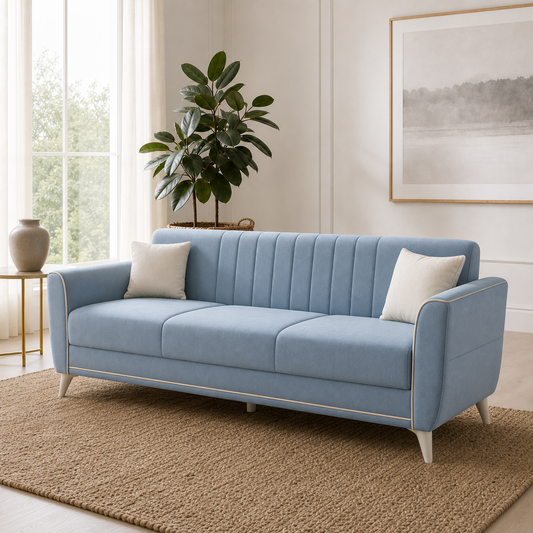 Close view of Treat - 3+2+1 Sofa Set upholstery and construction