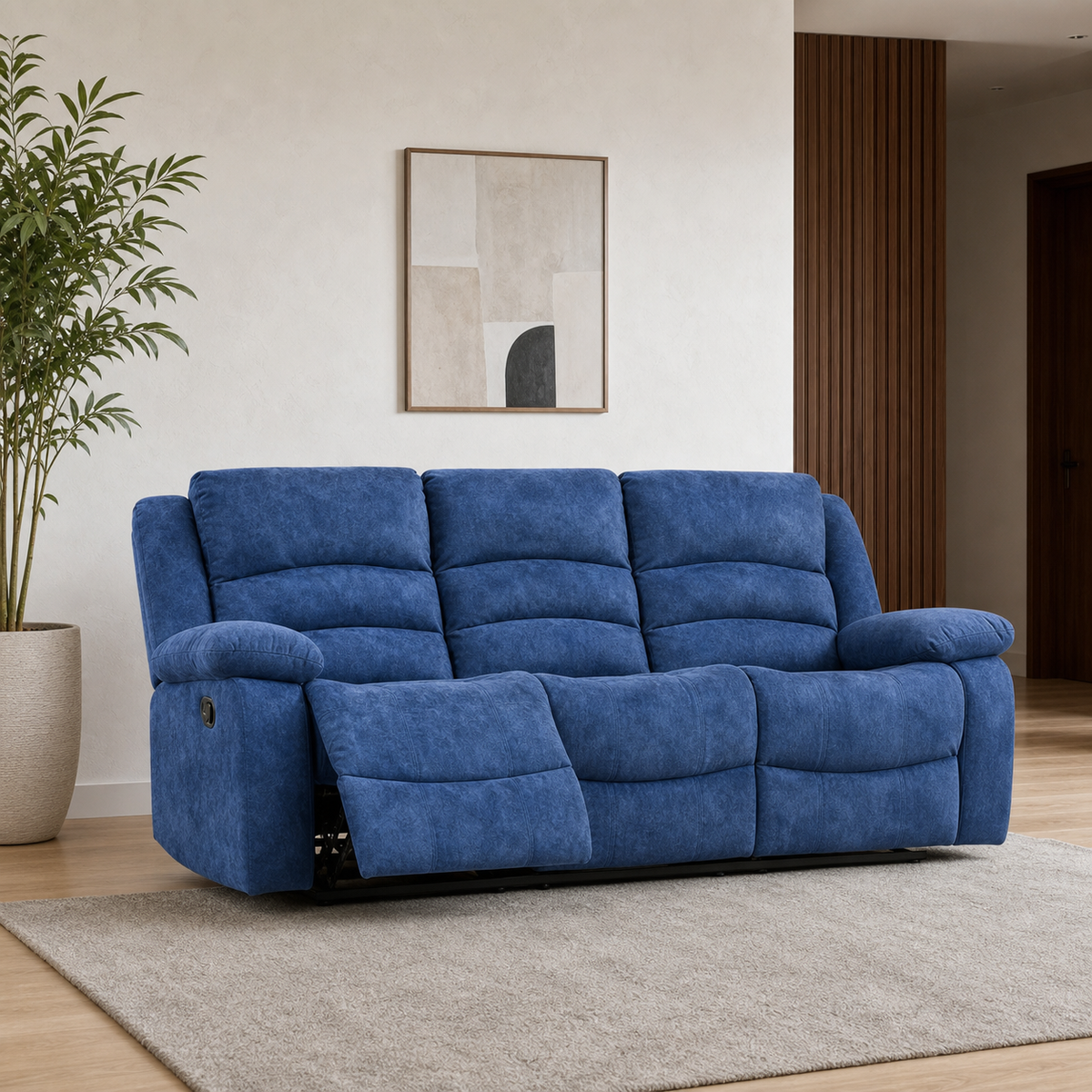 Tundra Recliner 3 seater blue 01 main