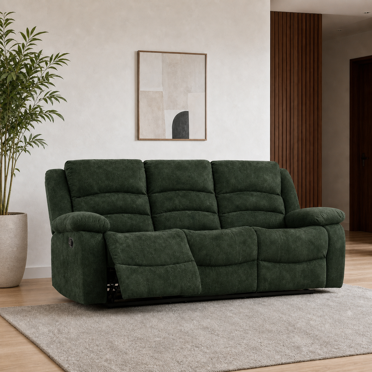 Tundra Recliner 3 seater green 01 main