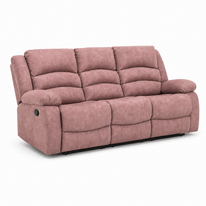 Tundra Recliner 3 seater pink 02 white