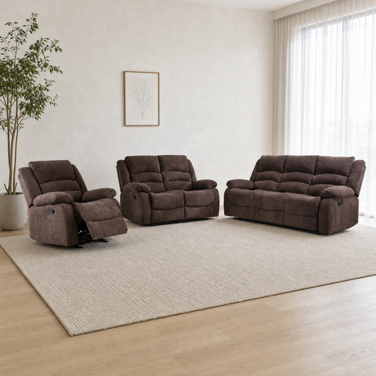 Tundra Recliner complete configuration in an editorial living room