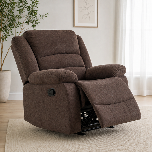 Tundra Recliner upholstery and reclining detail