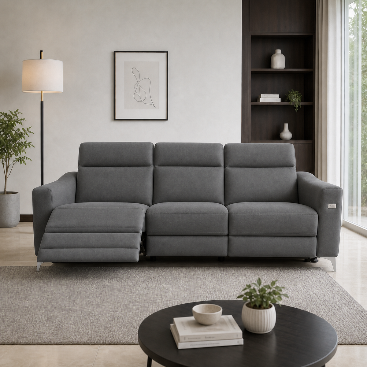 Twilight Recliner 3 seater grey 01 main