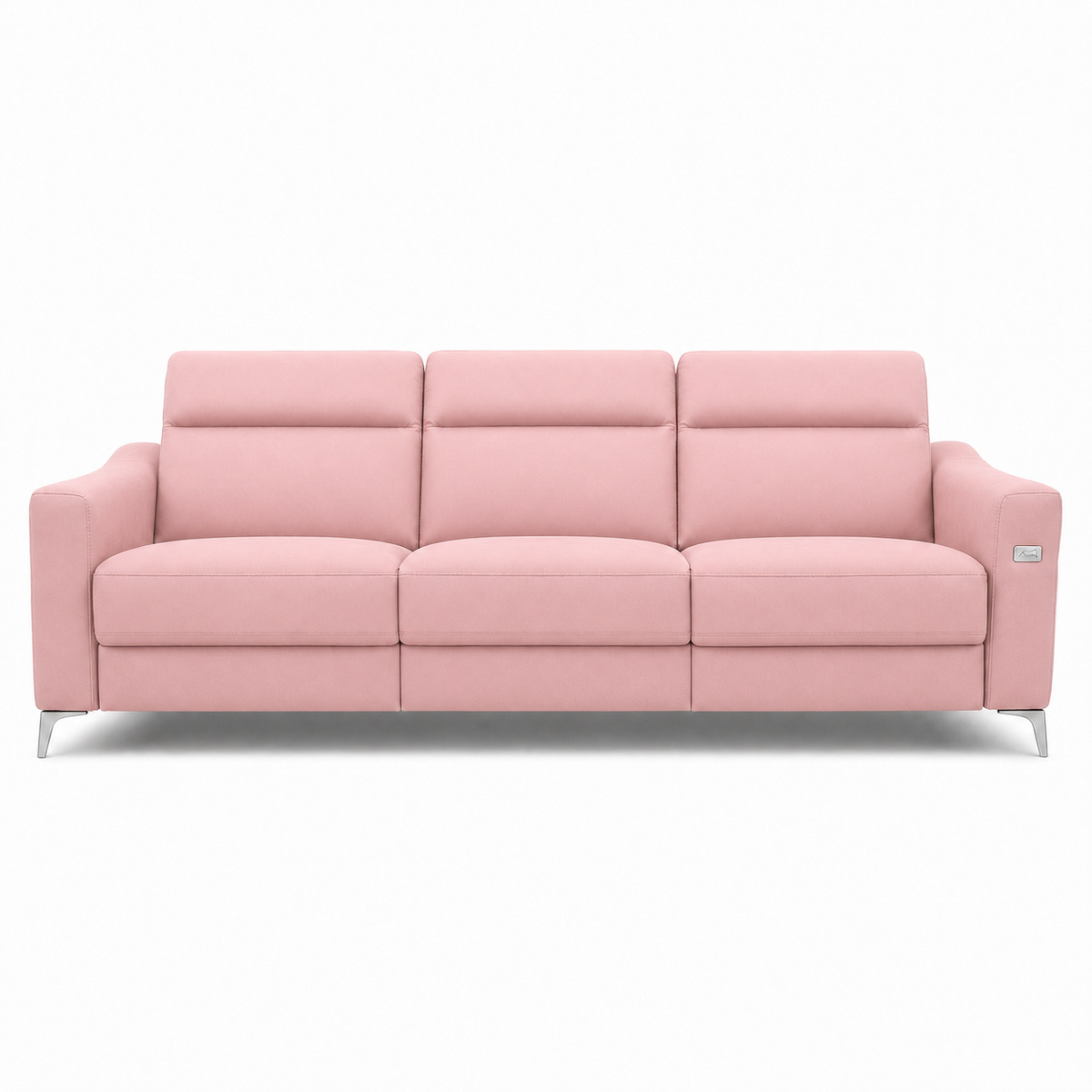 Twilight Recliner 3 seater pink 02 white