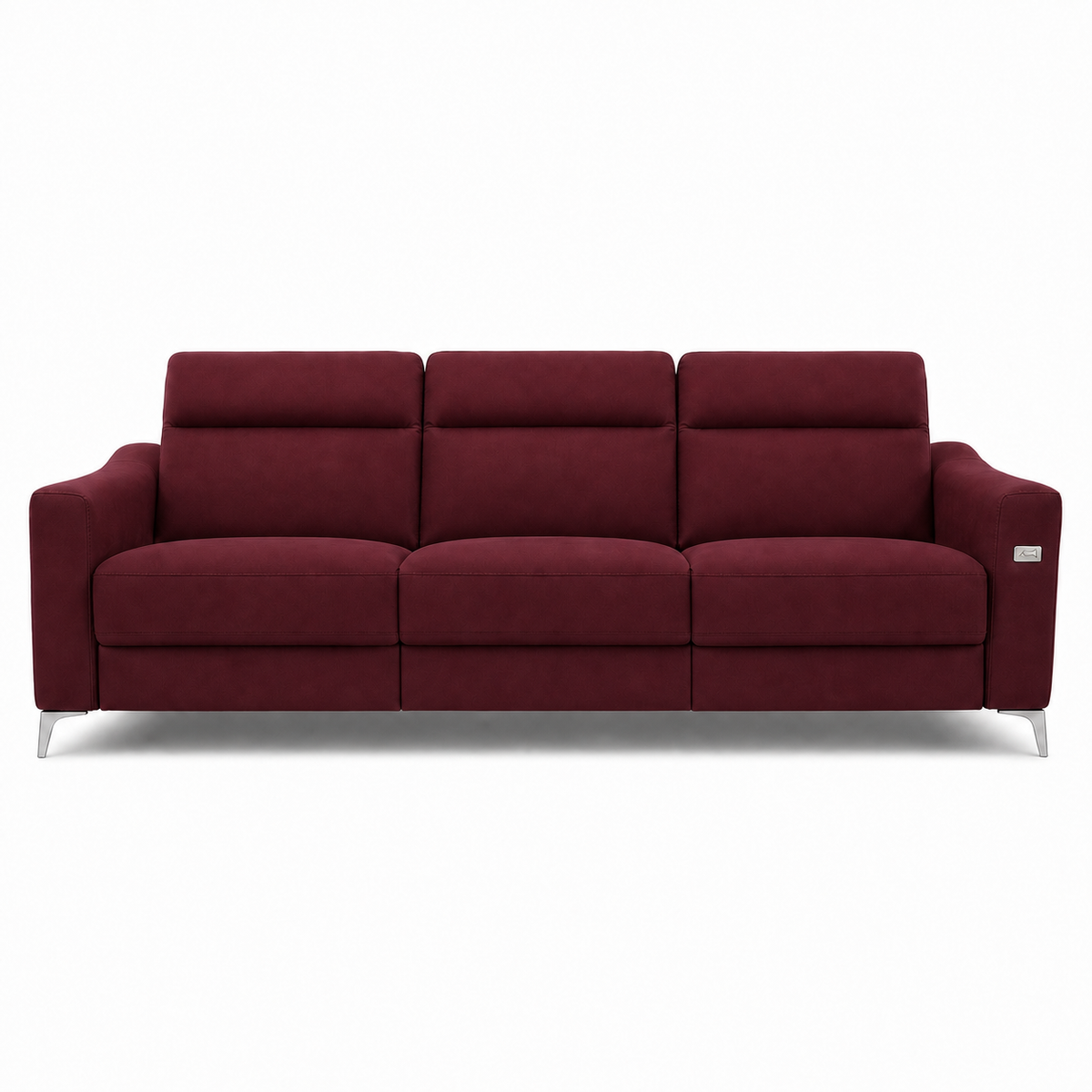 Twilight Recliner 3 seater red 02 white