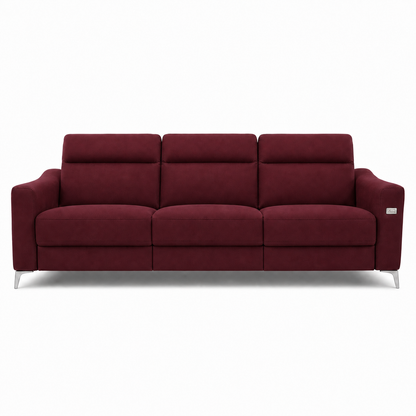 Twilight Recliner 3 seater red 02 white