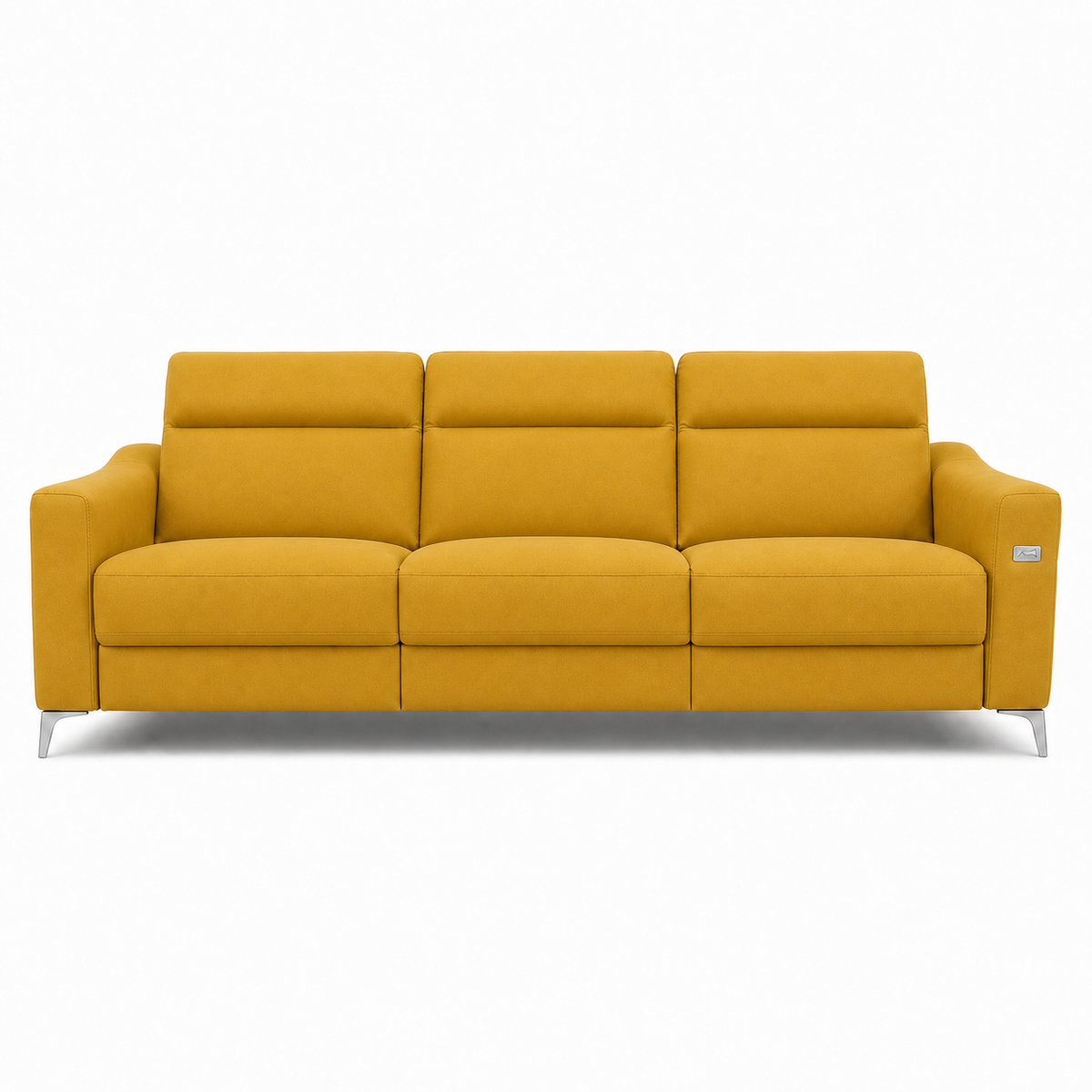 Twilight Recliner 3 seater yellow 02 white