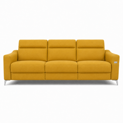 Twilight Recliner 3 seater yellow 02 white