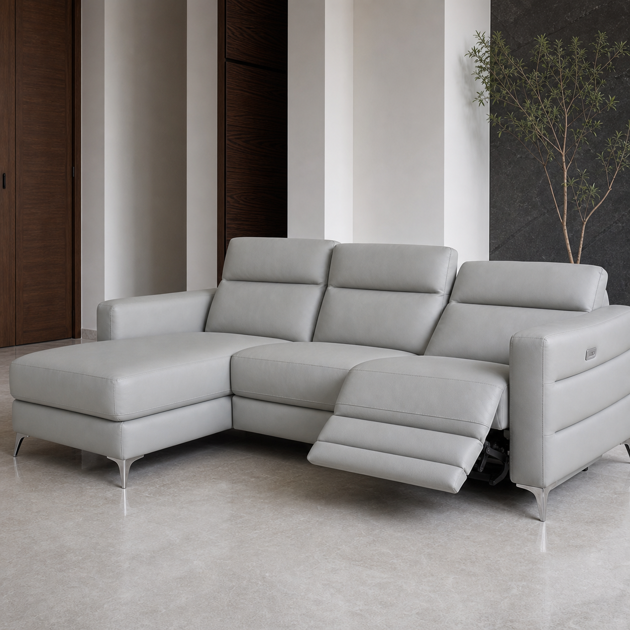 Twilight Recliner upholstery and reclining detail