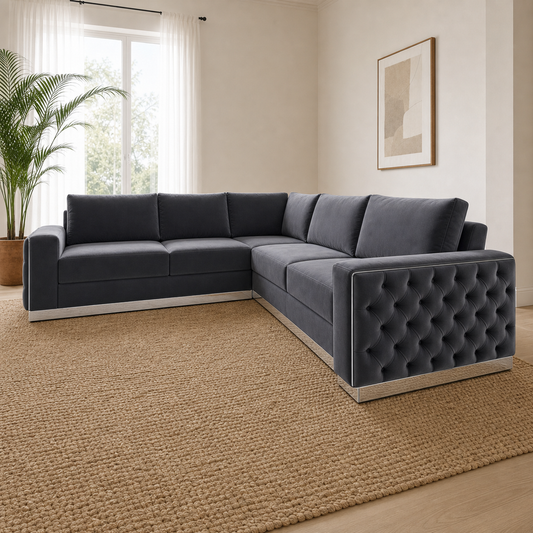 Ultra - L shape sectional sofa, three-quarter view showing sectional depth and construction