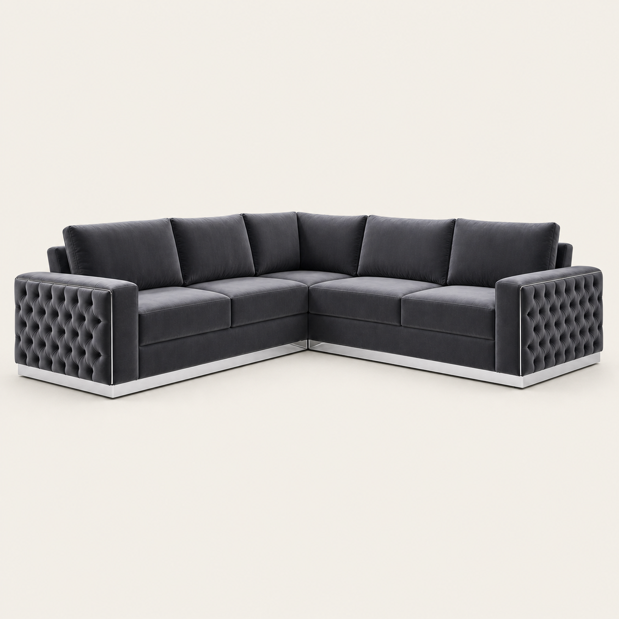 Ultra - L shape sectional sofa, complete sectional sofa studio view