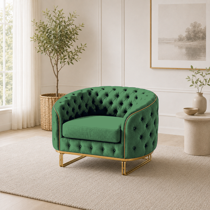 Umber 3+2+1 Sofa Set, 1 seater, green, room view