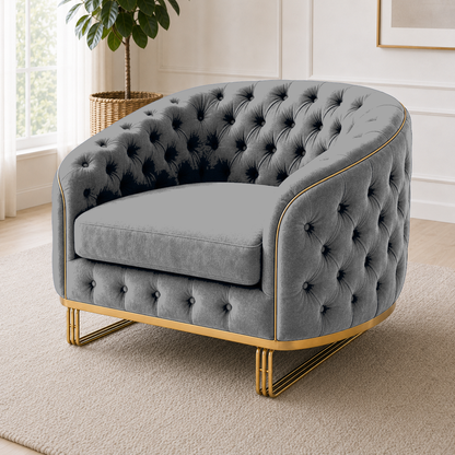 Umber 3+2+1 Sofa Set, 1 seater, grey, detail view