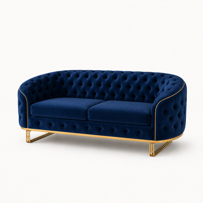Umber 3+2+1 Sofa Set, 2 seater, blue, studio view