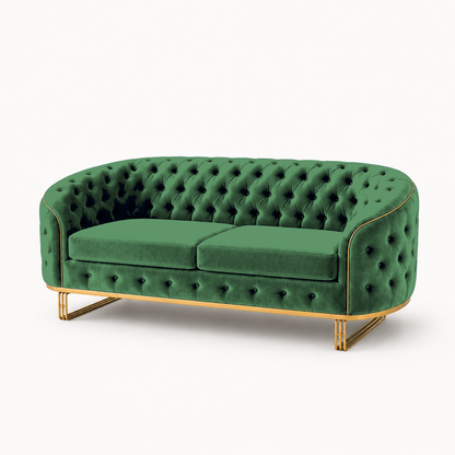 Umber 3+2+1 Sofa Set, 2 seater, green, studio view